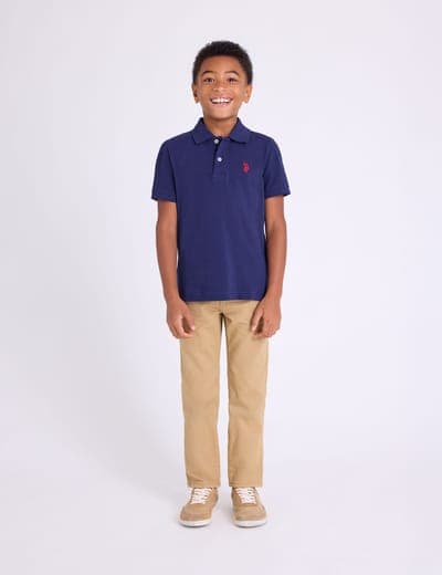 BOYS SOLID PIQUE POLO SHIRT 3