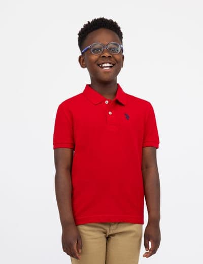 BOYS SOLID PIQUE POLO SHIRT 7