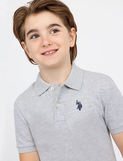BOYS SOLID PIQUE POLO SHIRT 9