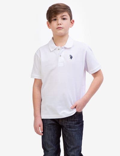 BOYS SOLID PIQUE POLO SHIRT 13