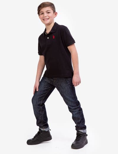 BOYS SOLID PIQUE POLO SHIRT 17