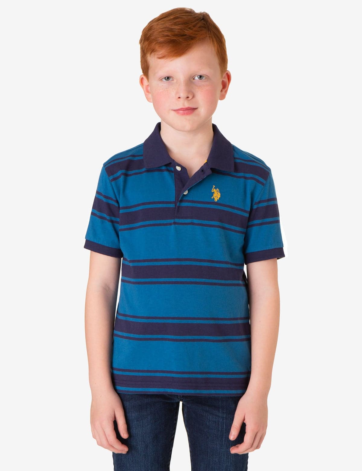 BOYS YARN DYE MULTI STRIPE POLO SHIRT