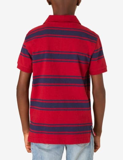 BOYS YARN DYE MULTI STRIPE POLO SHIRT 4