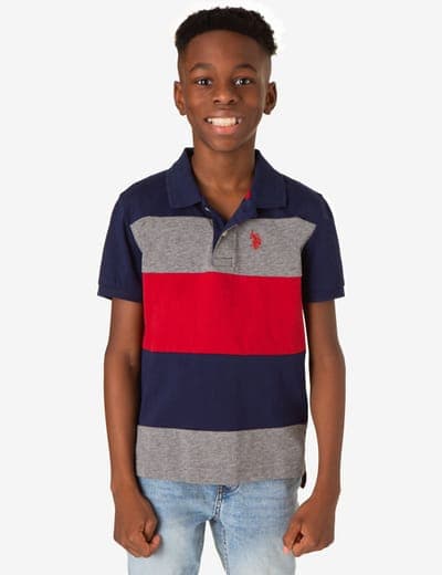 BOYS COLORBLOCK JERSEY POLO SHIRT 3