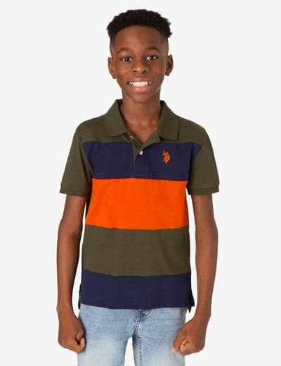 BOYS COLORBLOCK JERSEY POLO SHIRT 1