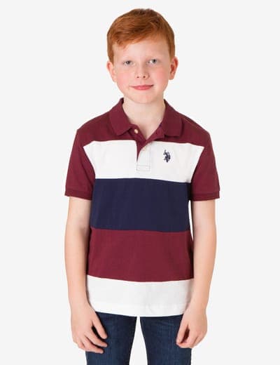 BOYS COLORBLOCK JERSEY POLO SHIRT 5