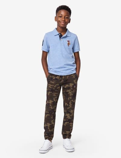 BOYS MULTI COLOR LOGO PIQUE POLO SHIRT 1