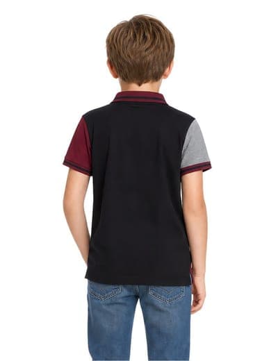BOYS SLEEVE COLORBLOCK JERSEY POLO SHIRT 3