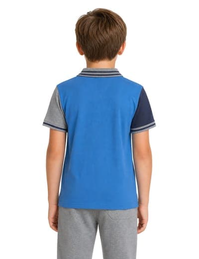 BOYS SLEEVE COLORBLOCK JERSEY POLO SHIRT 6