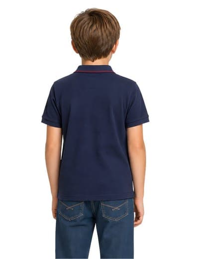 BOYS MULTI PATCH PIQUE POLO SHIRT 3