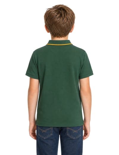 BOYS MULTI PATCH PIQUE POLO SHIRT 6