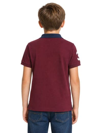 BOYS MULTI PATCH SASH POLO SHIRT 6