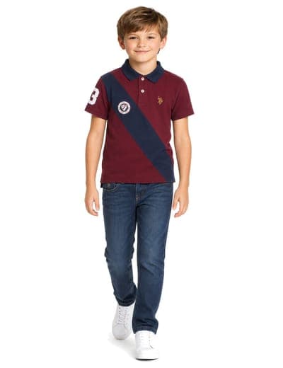 BOYS MULTI PATCH SASH POLO SHIRT 5