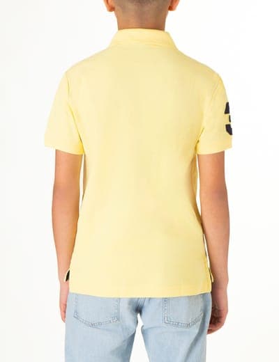 BOYS MULTI COLOR LOGO PIQUE POLO SHIRT 11