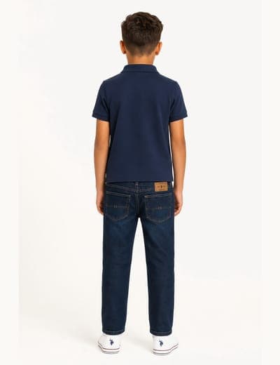 BOYS TRICOT SIGNATURE STRIPE POLO SHIRT 3