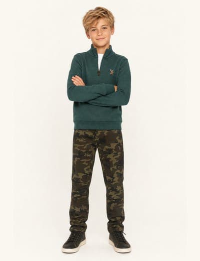 BOYS 1/4 ZIP FLATBACK PULLOVER 2