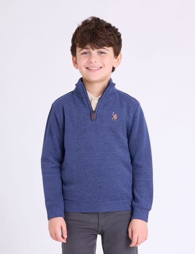 BOYS 1/4 ZIP FLATBACK PULLOVER 5