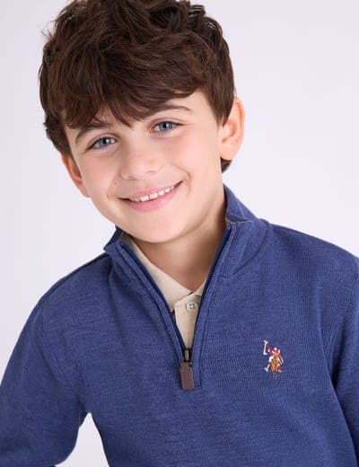 BOYS 1/4 ZIP FLATBACK PULLOVER 7