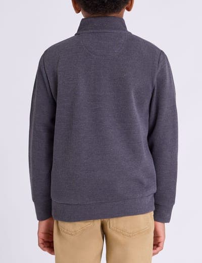 BOYS 1/4 ZIP FLATBACK PULLOVER 11
