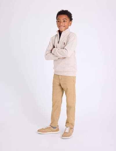 BOYS 1/4 ZIP FLATBACK PULLOVER 15