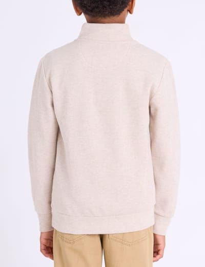 BOYS 1/4 ZIP FLATBACK PULLOVER 16