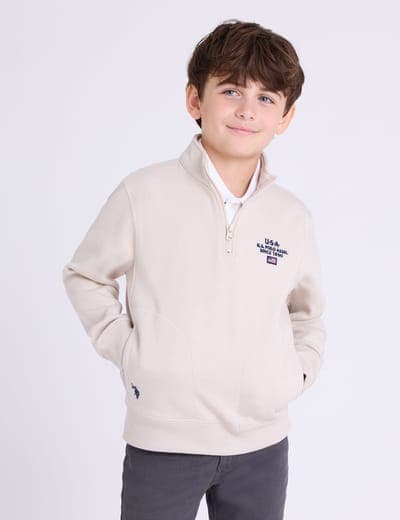 BOYS USA 1/4 ZIP FLEECE MOCK PULLOVER 2