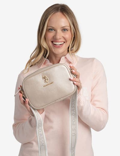 CLASSIC ZIP METALLIC CROSSBODY BAG 6