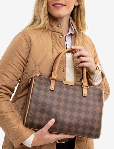 DIAMOND SIGNATURE SWIFTY SATCHEL BAG 1