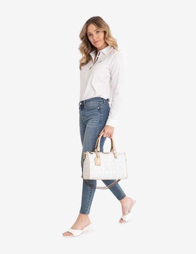 DIAMOND SIGNATURE SWIFTY SATCHEL BAG 6