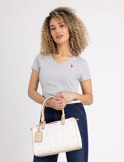 DIAMOND SIGNATURE SWIFTY SATCHEL BAG 5