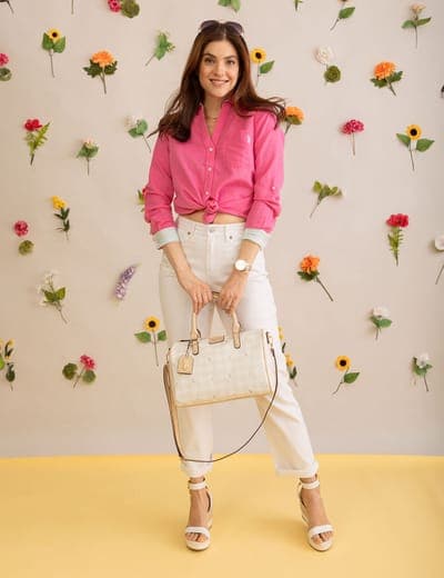 DIAMOND SIGNATURE SWIFTY SATCHEL BAG 7