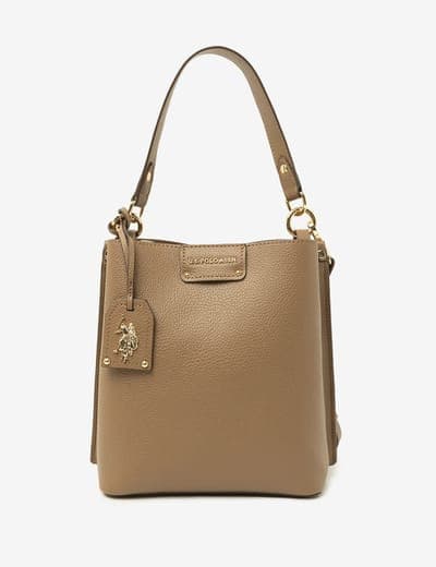 SOLID BUCKET BAG WITH CROSSBODY STRAP 2