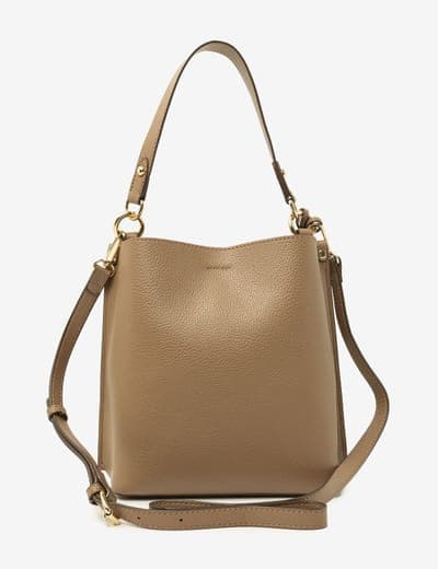 SOLID BUCKET BAG WITH CROSSBODY STRAP 3
