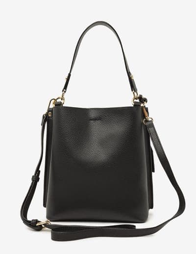 SOLID BUCKET BAG WITH CROSSBODY STRAP 13