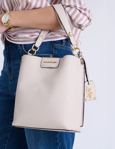 SOLID BUCKET BAG WITH CROSSBODY STRAP 14