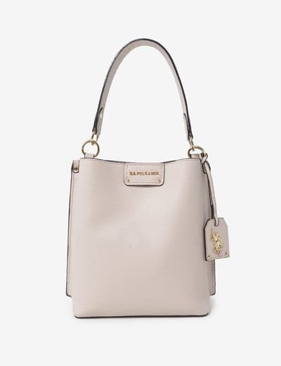SOLID BUCKET BAG WITH CROSSBODY STRAP 16