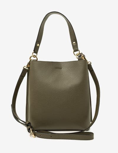 SOLID BUCKET BAG WITH CROSSBODY STRAP 20
