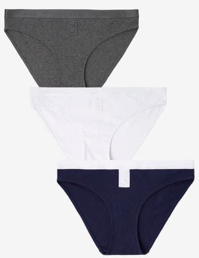 3PK ASSORTED RIBBED BIKINIS 3