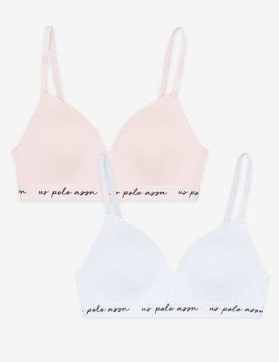 2PK WIRE FREE CLASP BACK BRAS WITH ADJUSTABLE STRAPS 2
