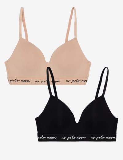 2PK WIRE FREE CLASP BACK BRAS WITH ADJUSTABLE STRAPS 8