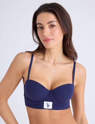 2PK PUSH UP RIBBED COTTON SPAN BRAS 1