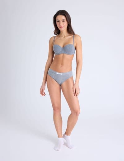 2PK PUSH UP RIBBED COTTON SPAN BRAS 4