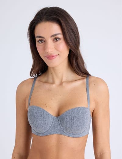 3PK COTTON RIBBED BRAS 1