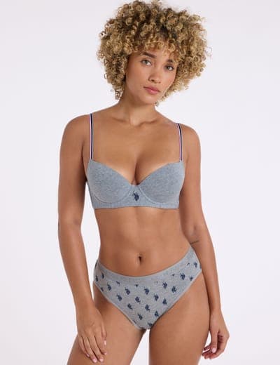 5PK COTTON SPAN HI CUT BIKINIS 1