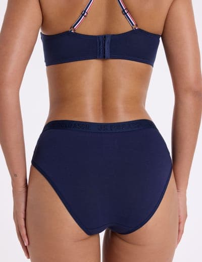 5PK COTTON SPAN HI CUT BIKINIS 10