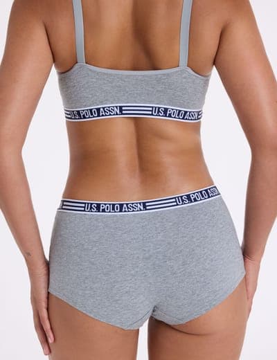 3PK COTTON SPAN WORDMARK BAND BOYSHORTS 5