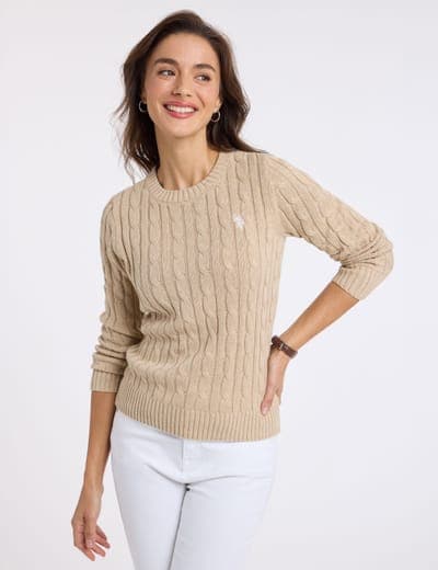 CABLE CREW NECK SWEATER 3