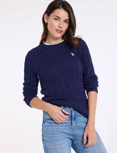 CABLE CREW NECK SWEATER 16