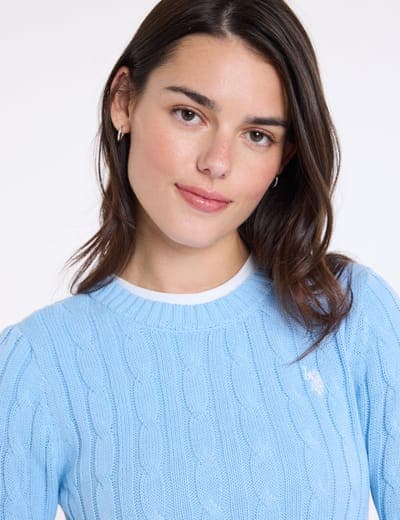 CABLE CREW NECK SWEATER 34
