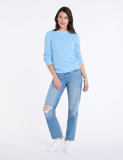 CABLE CREW NECK SWEATER 36